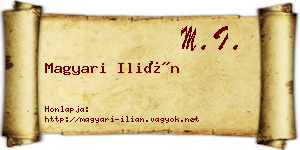 Magyari Ilián névjegykártya
